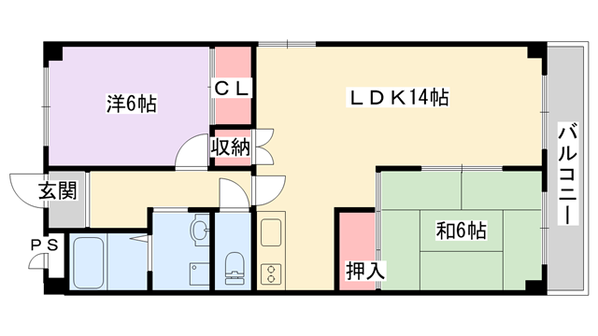 ハイツ栄の物件間取画像